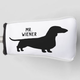 Funda Para Palo De Golf Dachshund Silhouette Wiener Dog Personalizado