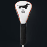 Funda Para Palo De Golf Dachshund Silhouette Wiener Dog Personalizado<br><div class="desc">Cubierta de cabeza de golf de perro de peluquería divertida. Personaliza con nombre u otro texto para un regalo original para cualquier golfista que ame Dachshunds!</div>