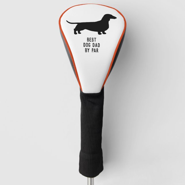 Funda Para Palo De Golf Dachshund Silhouette Wiener Dog Personalizado (Anverso)