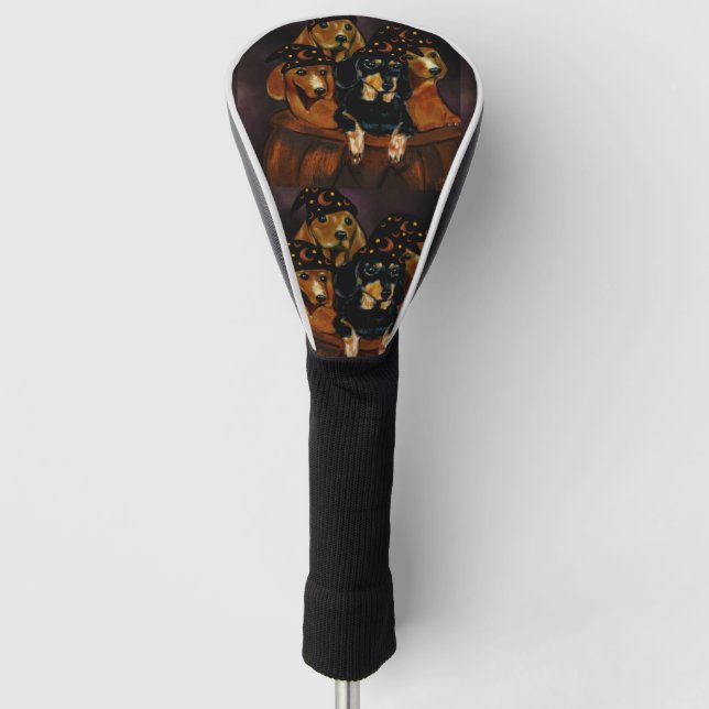Funda Para Palo De Golf Dachshunds de Halloween (Anverso)
