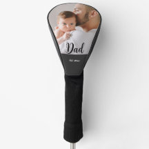 Dad Est. year Modern Bold Script Golf Head Cover