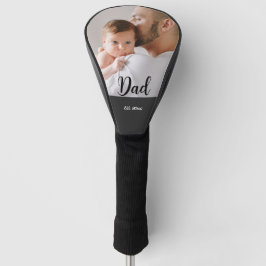 Funda Para Palo De Golf Dad Est. year Modern Bold Script Golf Head Cover