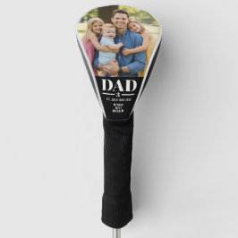 Funda Para Palo De Golf Dad Est. Year Name Number Bold Font Photo