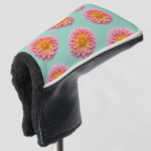 Funda Para Palo De Golf Dahlia rosa y gotas de excremento