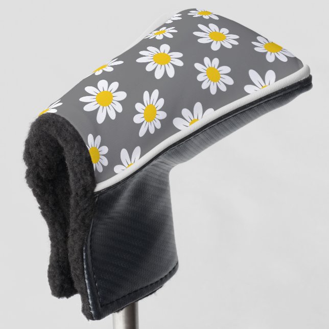 Funda Para Palo De Golf Daisies amarillos blancos (Anverso 3/4)