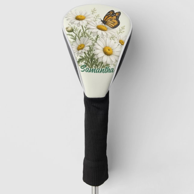 Funda Para Palo De Golf Daisy & Butterfly Bloom (Anverso)