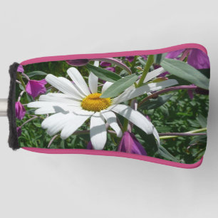 Funda Para Palo De Golf Daisy y Fireweed Wildflower