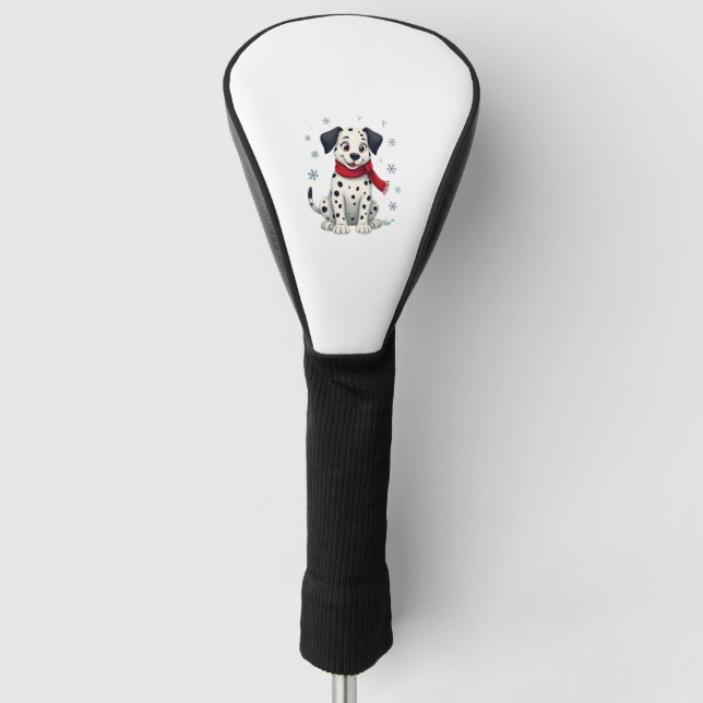 Funda Para Palo De Golf Dalmatian Snowy Fun (Anverso)