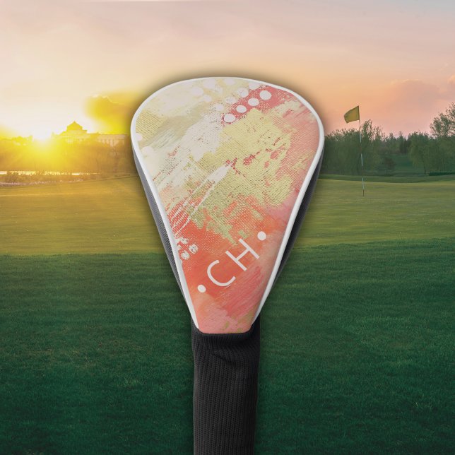 Funda Para Palo De Golf Damas Personalizado Resumen moderno inicial Rosa d (Subido por el creador)