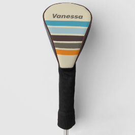 Funda Para Palo De Golf Dedalera Oxidado a Través de Rayas con Nombre