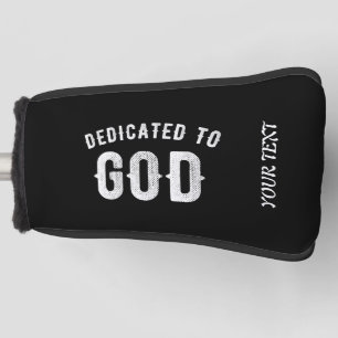 FUNDA PARA PALO DE GOLF DEDICADO A DIOS PERSONALIZABLE GUAY TEXTO BLANCO