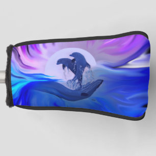 Funda Para Palo De Golf Delfines en la luna