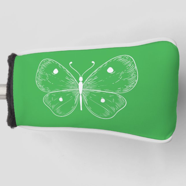 Funda Para Palo De Golf Delicate Sketch Butterfly (Anverso)