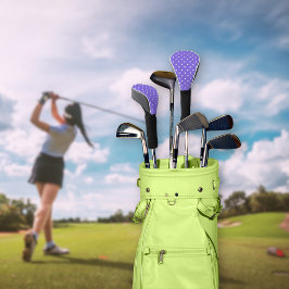 Funda Para Palo De Golf Delicia de lunares púrpura