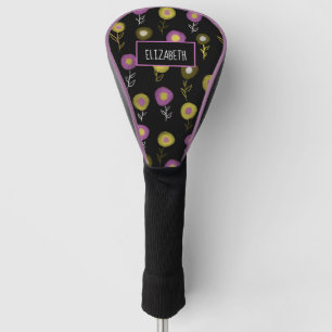 Funda Para Palo De Golf Denominación del patrón floral oscuro
