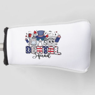 Funda Para Palo De Golf Dental Squad Cute Dentista Higienista 4 de Julio