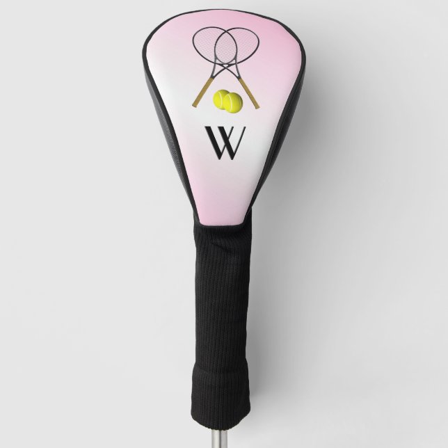 Funda Para Palo De Golf Deportes de tenis rosado (Anverso)