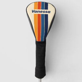 Funda Para Palo De Golf Desert Retro Rainbow Pin Striped with Name