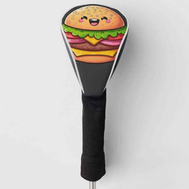Funda Para Palo De Golf Deslumbramiento de Kawaii Burger (Anverso)