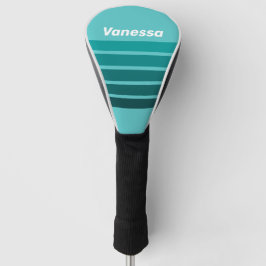 Funda Para Palo De Golf Desvanecimiento Acuático en Rayas con Nombre