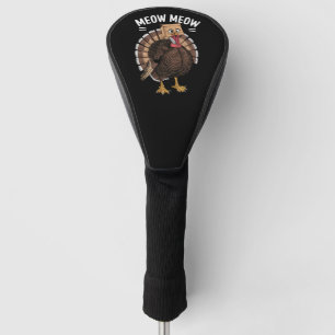 Funda Para Palo De Golf Día de Acción de Gracias Pavo Divertido Gato Maull