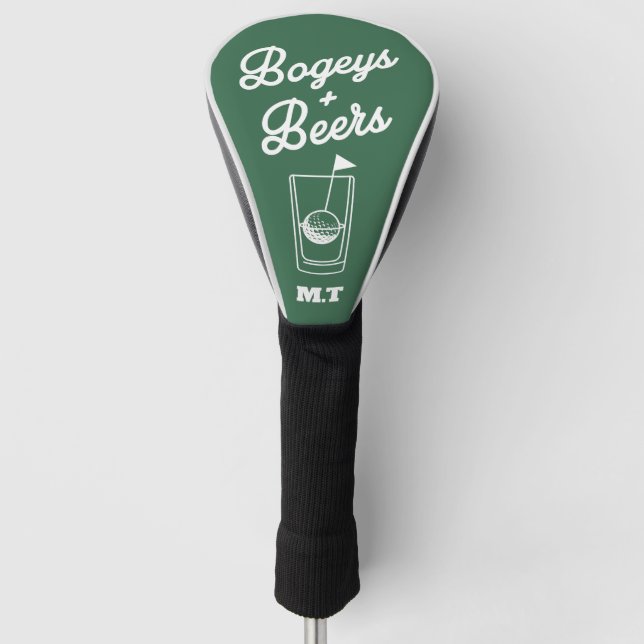 Funda Para Palo De Golf Día de la Copa de Golf Bogeys and Beers (Anverso)
