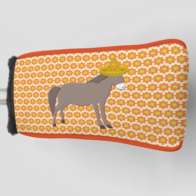 Funda Para Palo De Golf Día de los muertos en el burro mexicano (Anverso)