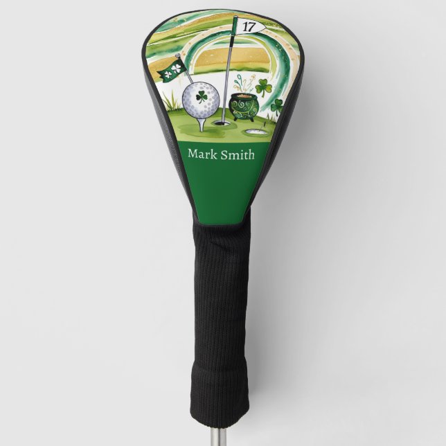 Funda Para Palo De Golf Día del Campo de Golf St. Patrick (Anverso)