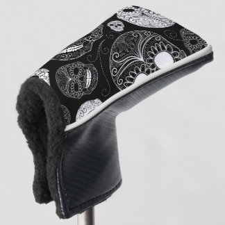 Funda Para Palo De Golf Día del negro y del blanco muertos del arte del