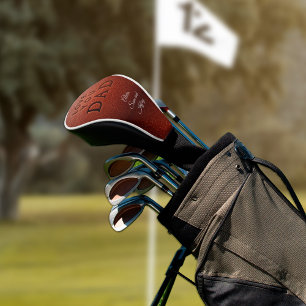 Funda Para Palo De Golf Día del padre Te quiero papá cuero marrón vintage