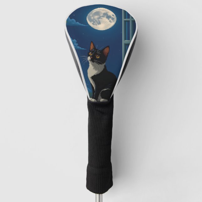 Funda Para Palo De Golf Día y noche del gato (Anverso)