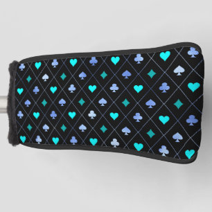 Funda Para Palo De Golf Diamantes Corazones Spades Clubs Jugando Patrón De