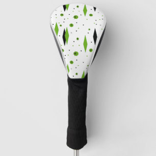 Funda Para Palo De Golf Diamantes y cubierta verdes retros del conductor