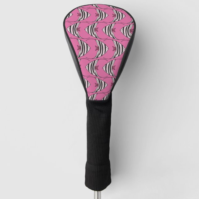 Funda Para Palo De Golf Dibujo de pez rosa lindo (Anverso)