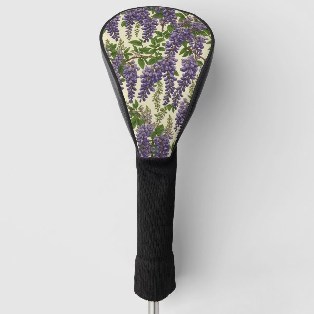 Funda Para Palo De Golf Dibujo del patrón de glicinia estadounidense (Anverso)