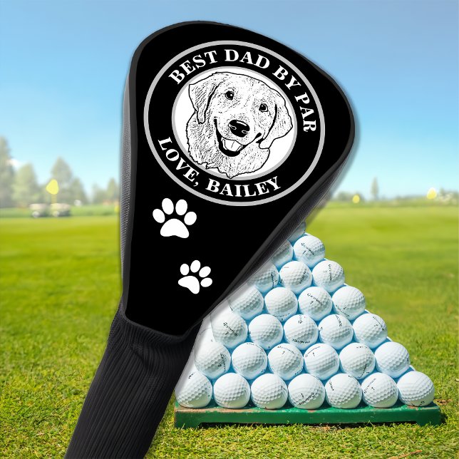 Funda Para Palo De Golf Dibujo personalizado de perro con recuperador de o (Subido por el creador)