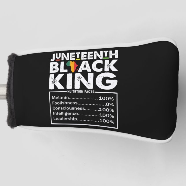 Funda Para Palo De Golf Diecinueve Hechos Nutricionales del Rey Negro Mela (Anverso)