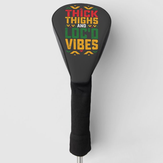 Funda Para Palo De Golf Diecinueve Thick Locd Vibes Afroamericano (Anverso)