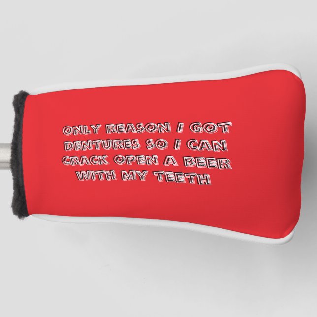 Funda Para Palo De Golf Dientes para abrir botellas  (Anverso)