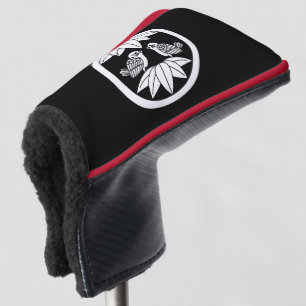 Funda Para Palo De Golf Diez hojas de bambú y gorriones de frente