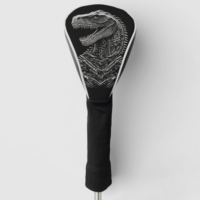 Funda Para Palo De Golf Dinosaurio gótico T-Rex (Anverso)