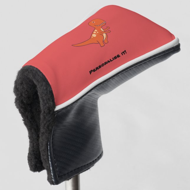 Funda Para Palo De Golf Dinosaurio Rojo 02/19 (Anverso 3/4)