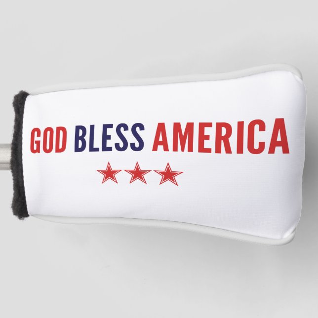 Funda Para Palo De Golf Dios bendiga a Estados Unidos (Anverso)