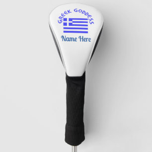 Funda Para Palo De Golf Diosa Griega y Bandera de Grecia Personalizada
