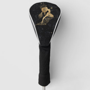 Funda Para Palo De Golf Diosa zodiaca   Astrología de Aries Oro Cósmico