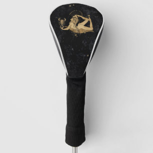 Funda Para Palo De Golf Diosa zodiaca Astrología de Escorpio Oro Cósmico