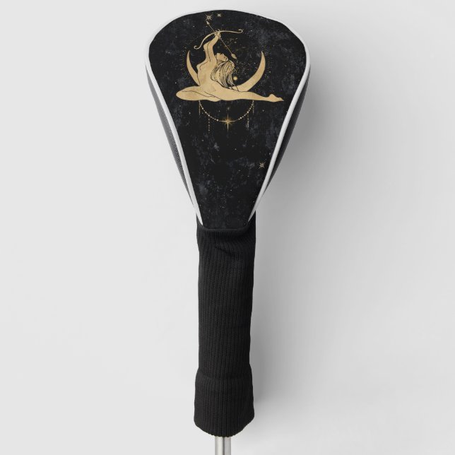 Funda Para Palo De Golf Diosa zodiaca | Astrología Sagittarius de Oro Cósm (Anverso)