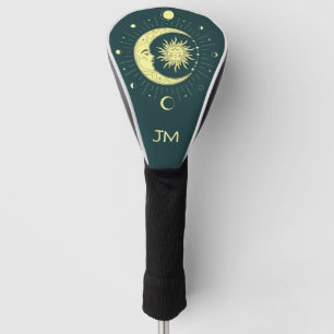 Funda Para Palo De Golf Diseño celeste solar y lunar con fases lunares