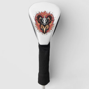 Funda Para Palo De Golf Diseño de astrología zodiacal Aries genial en fueg