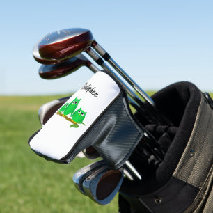 Funda Para Palo De Golf Diseño de búhos personalizados Green Owls